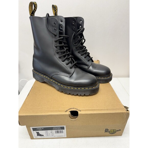 Dr. Martens Jadon Hi Leather Platform Ankle Boots Black US Womens 12/ Mens 11 - Picture 1 of 6